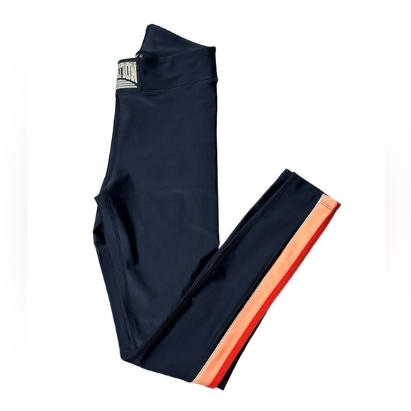 P.E Nation Orange Varsity Racing Stripe Athletic Active Workout Legging XS - Picture 5 of 16